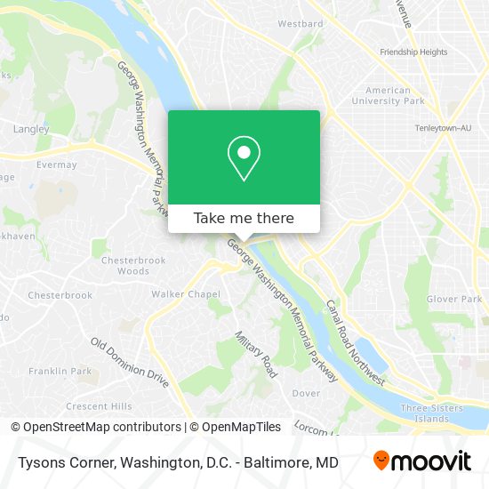 Mapa de Tysons Corner
