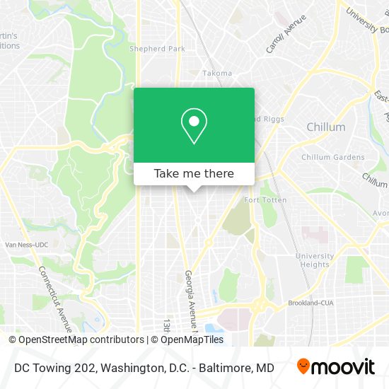 DC Towing 202 map