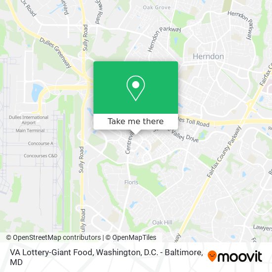 VA Lottery-Giant Food map