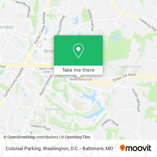 Colonial Parking map