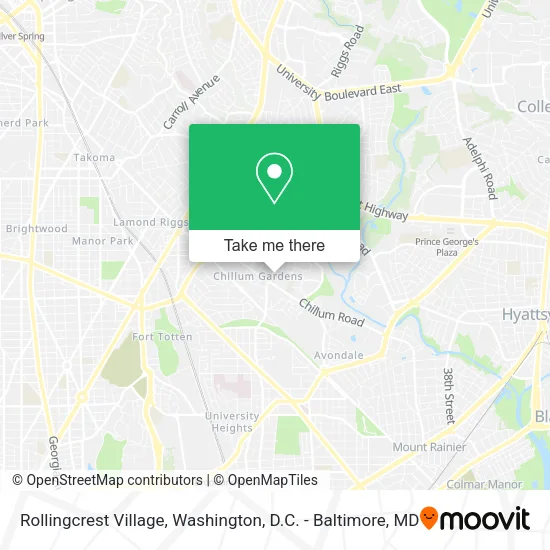 Rollingcrest Village map