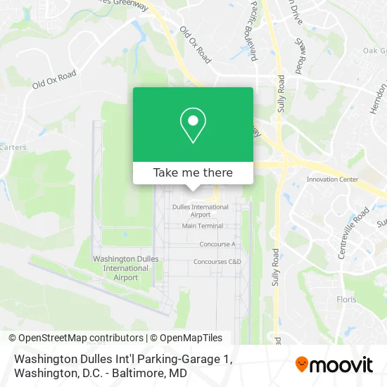Washington Dulles Int'l Parking-Garage 1 map