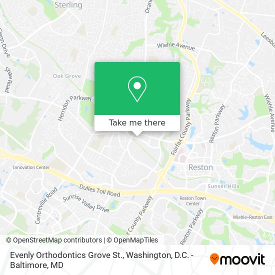 Evenly Orthodontics Grove St. map