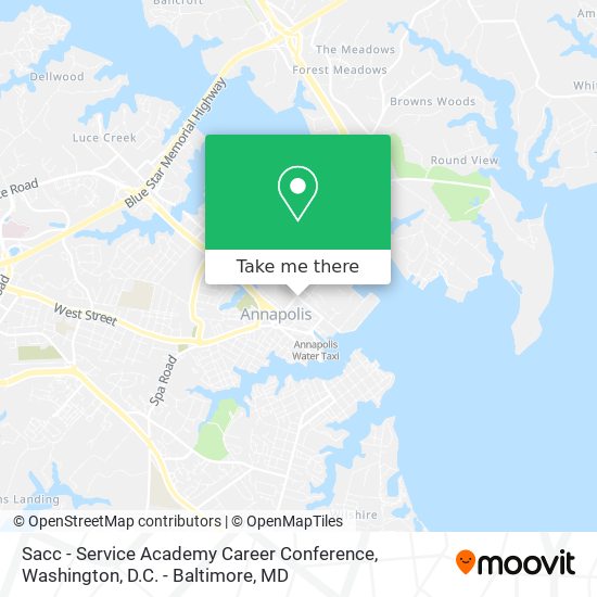 Sacc - Service Academy Career Conference map