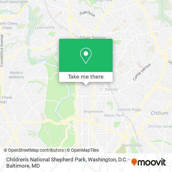 Children's National Shepherd Park map