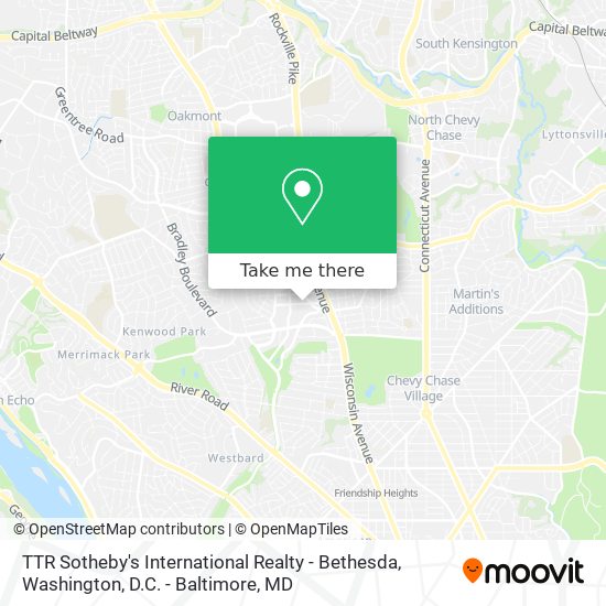 Mapa de TTR Sotheby's International Realty - Bethesda