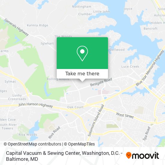 Capital Vacuum & Sewing Center map