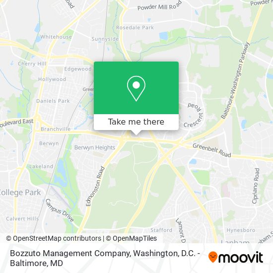 Bozzuto Management Company map