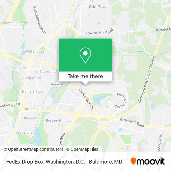 Mapa de FedEx Drop Box
