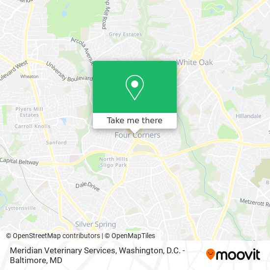 Meridian Veterinary Services map