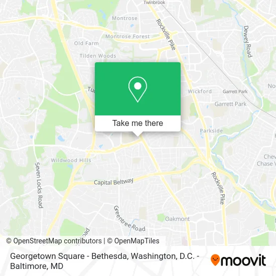 Georgetown Square - Bethesda map