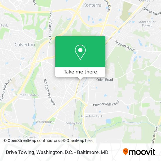 Drive Towing map