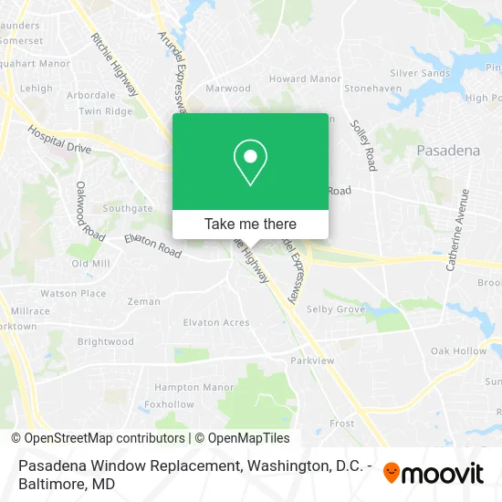 Pasadena Window Replacement map