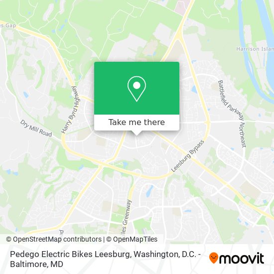 Pedego Electric Bikes Leesburg map