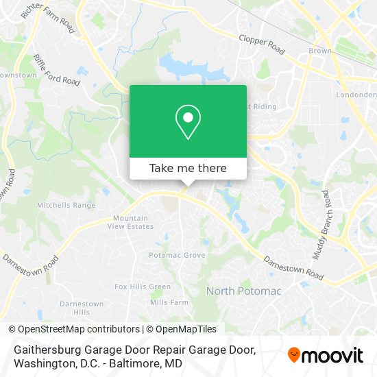 Mapa de Gaithersburg Garage Door Repair Garage Door