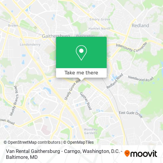 Mapa de Van Rental Gaithersburg - Carngo