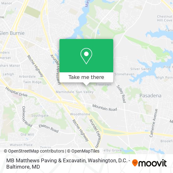 MB Matthews Paving & Excavatin map