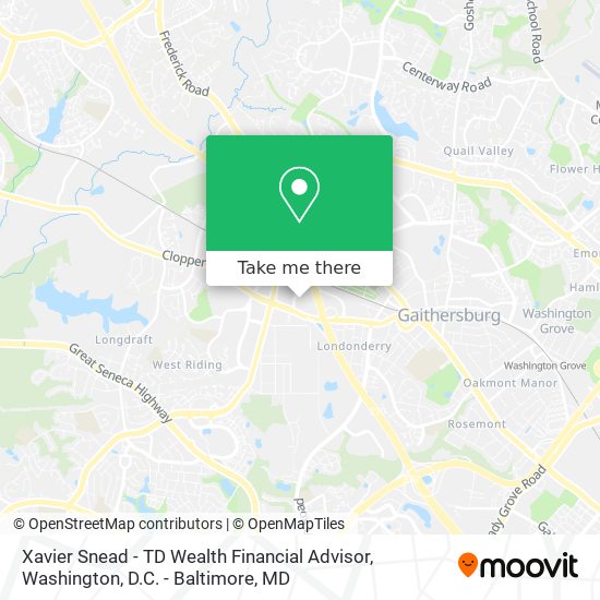 Mapa de Xavier Snead - TD Wealth Financial Advisor