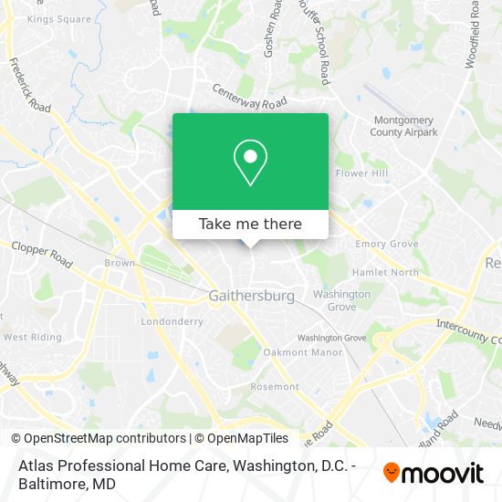 Atlas Professional Home Care map