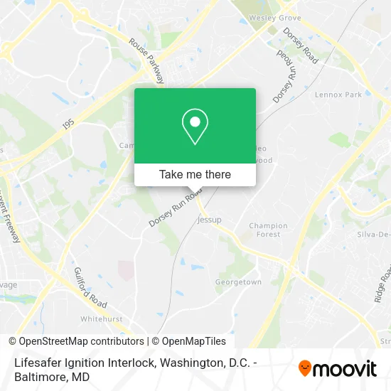 Mapa de Lifesafer Ignition Interlock