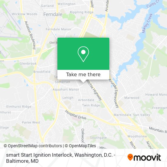 smart Start Ignition Interlock map