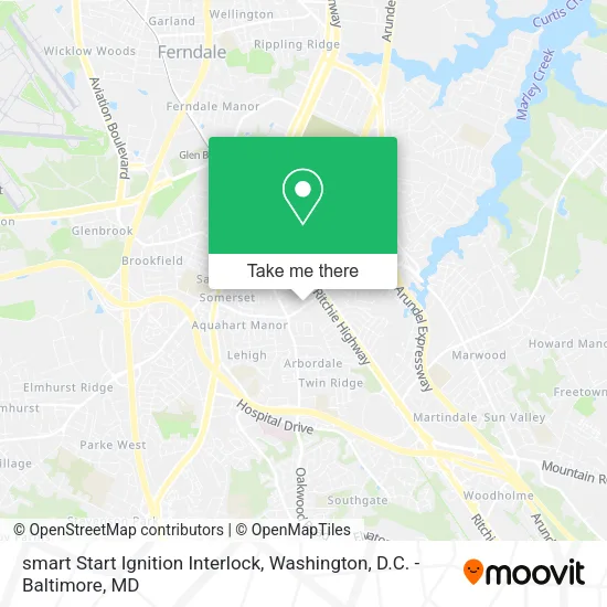 smart Start Ignition Interlock map