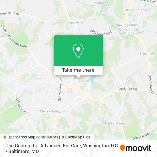 The Centers for Advanced Ent Care map
