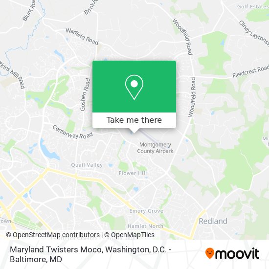 Maryland Twisters Moco map