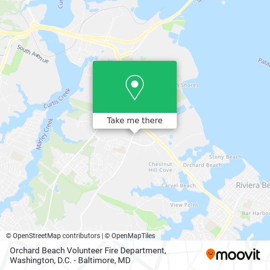 Orchard Beach Volunteer Fire Department map