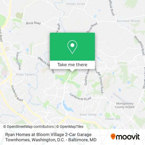 Ryan Homes at Bloom Village 2-Car Garage Townhomes map