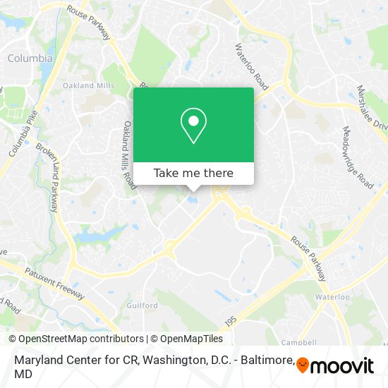 Maryland Center for CR map