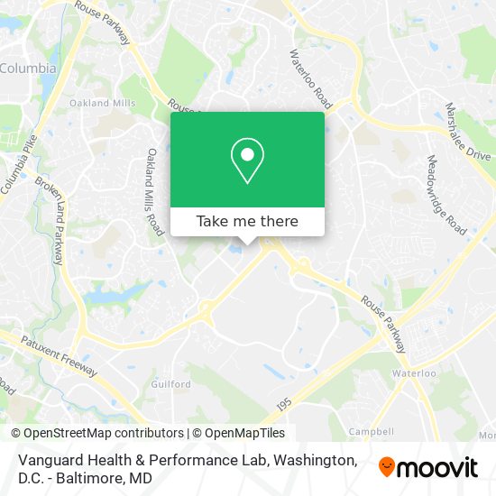 Mapa de Vanguard Health & Performance Lab