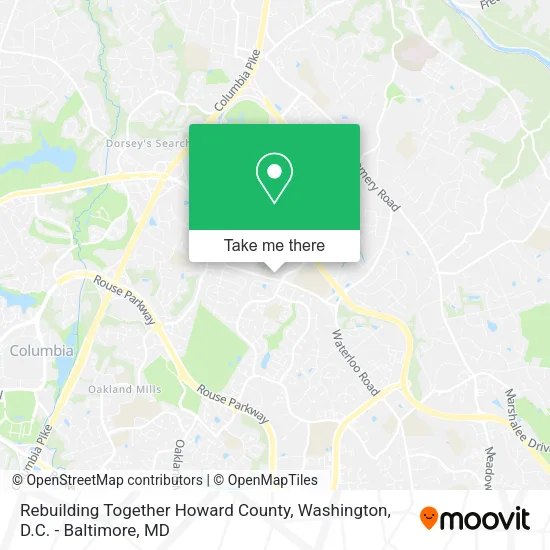 Mapa de Rebuilding Together Howard County