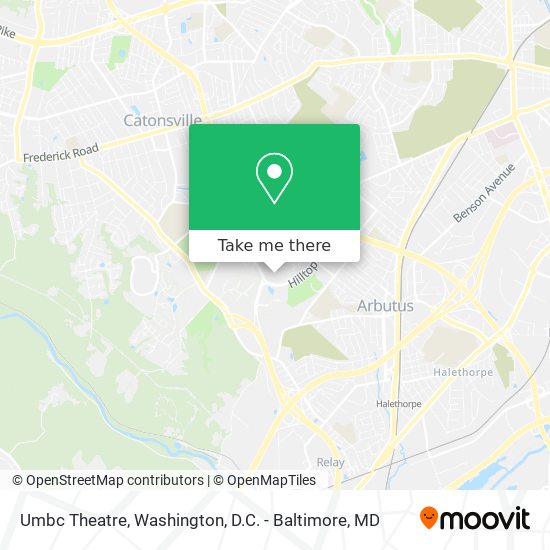 Umbc Theatre map