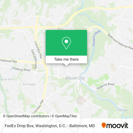 FedEx Drop Box map