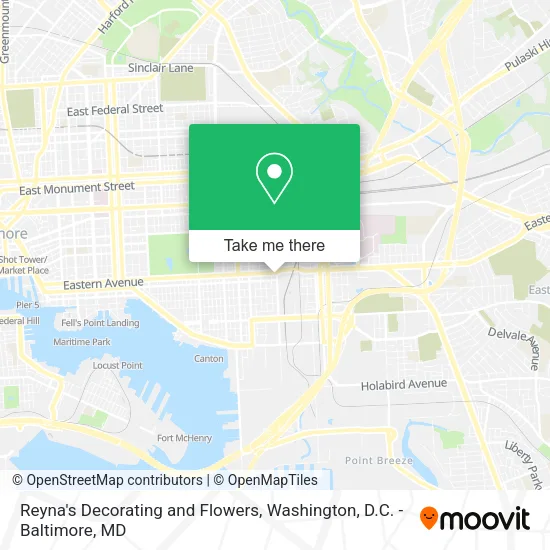 Reyna's Decorating and Flowers map