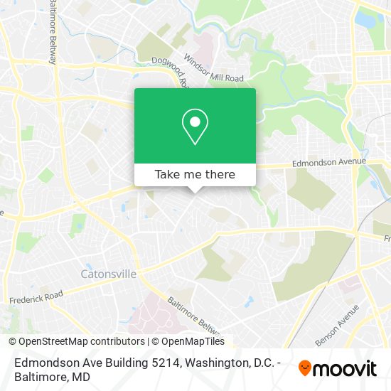 Mapa de Edmondson Ave Building 5214
