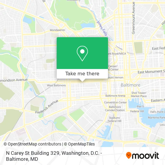 Mapa de N Carey St Building 329