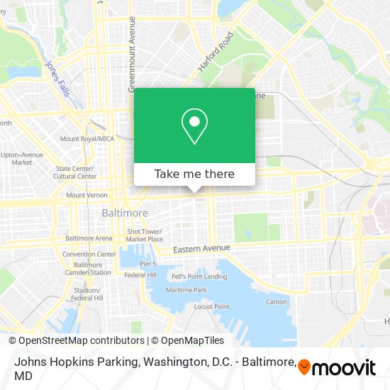 Mapa de Johns Hopkins Parking