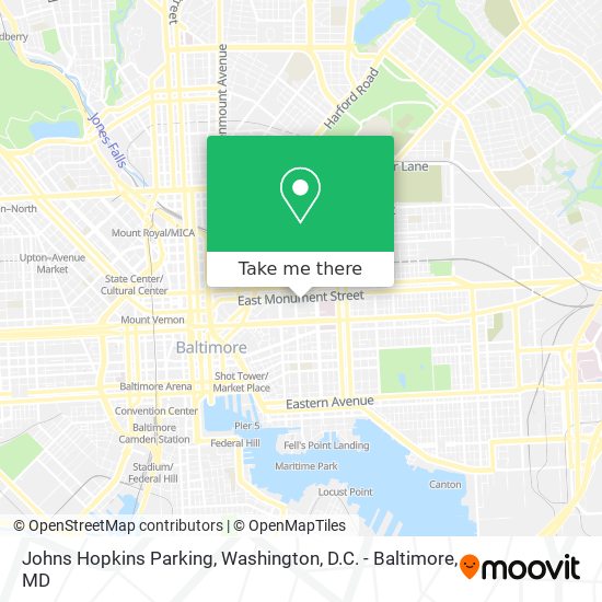 Mapa de Johns Hopkins Parking