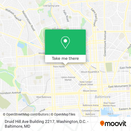 Druid Hill Ave Building 2217 map