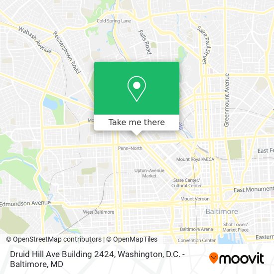 Mapa de Druid Hill Ave Building 2424