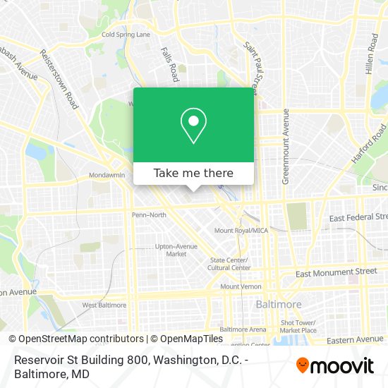Reservoir St Building 800 map