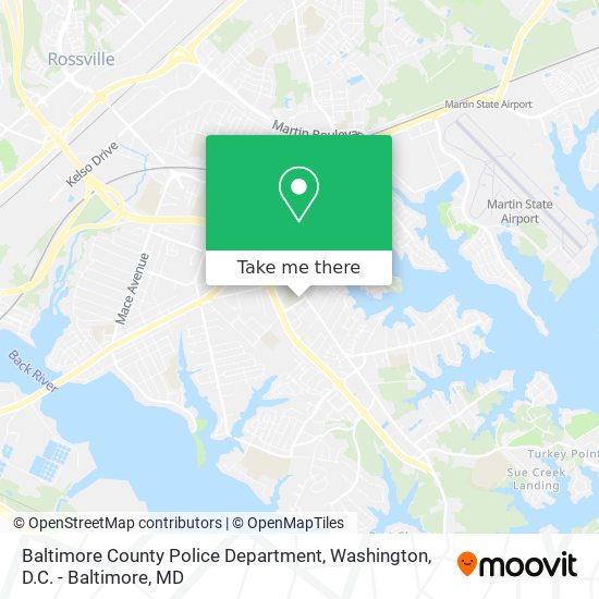 Baltimore County Police Department map