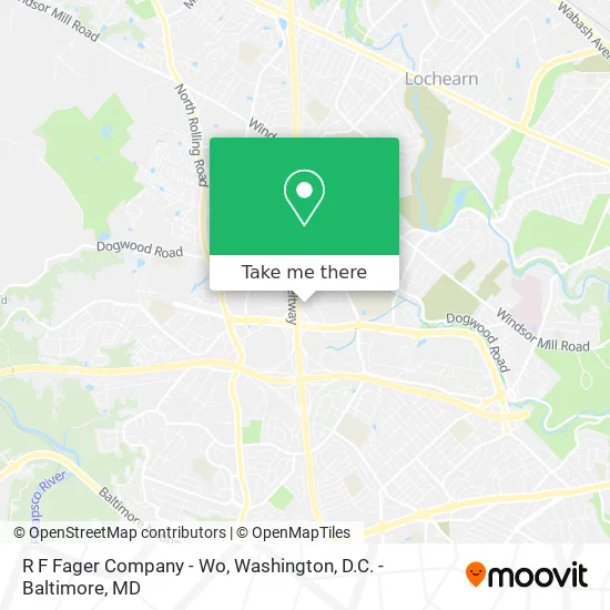 R F Fager Company - Wo map