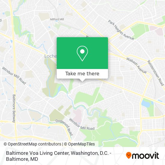 Baltimore Voa Living Center map