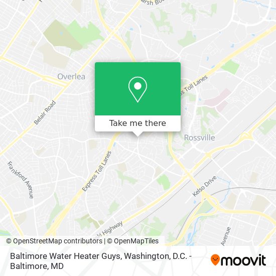 Baltimore Water Heater Guys map