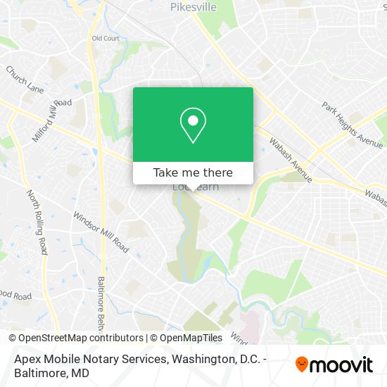 Mapa de Apex Mobile Notary Services