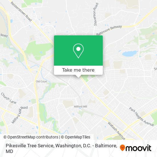 Pikesville Tree Service map