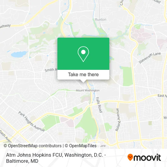 Mapa de Atm Johns Hopkins FCU